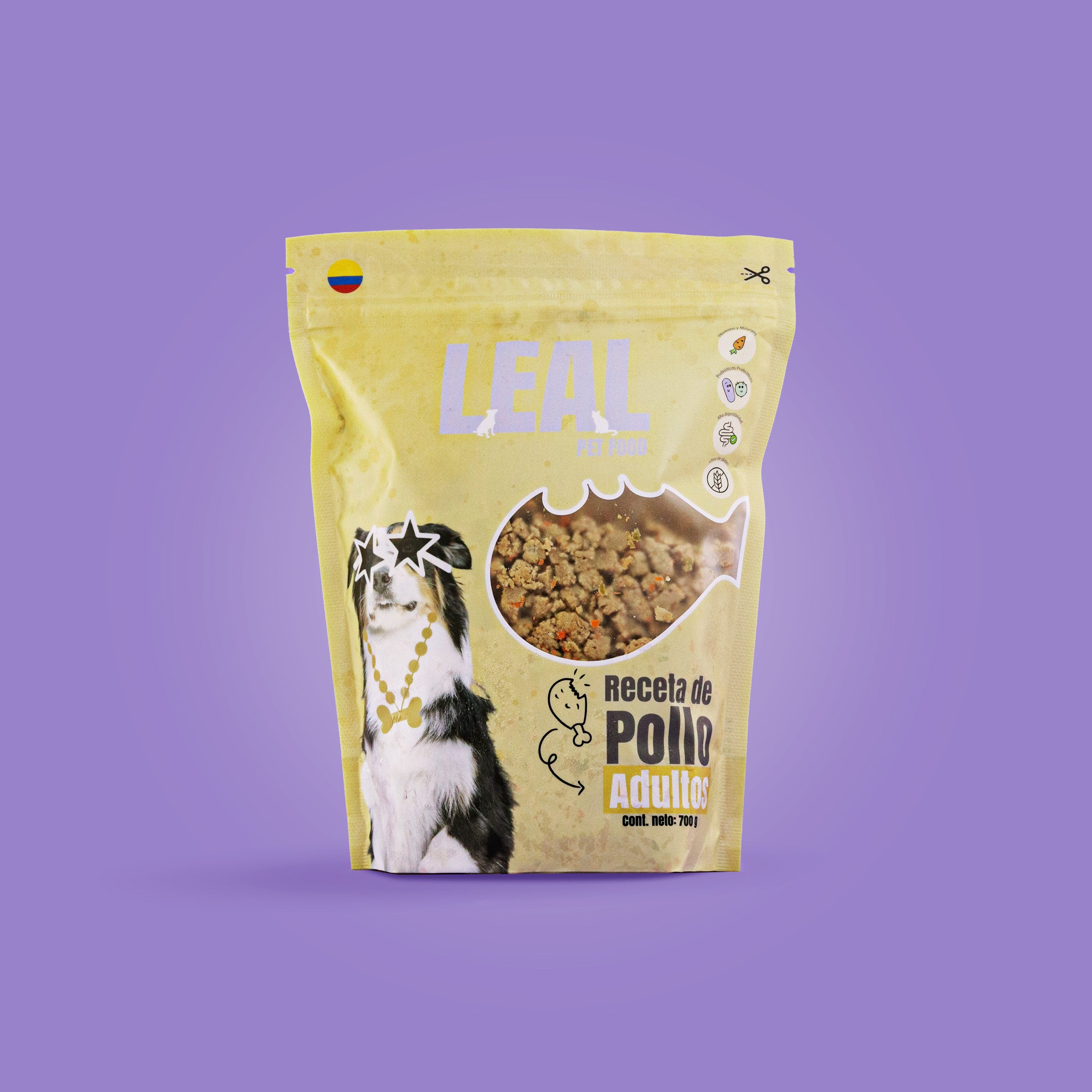 comida completa  pollo perro adulto natural nutritiva 