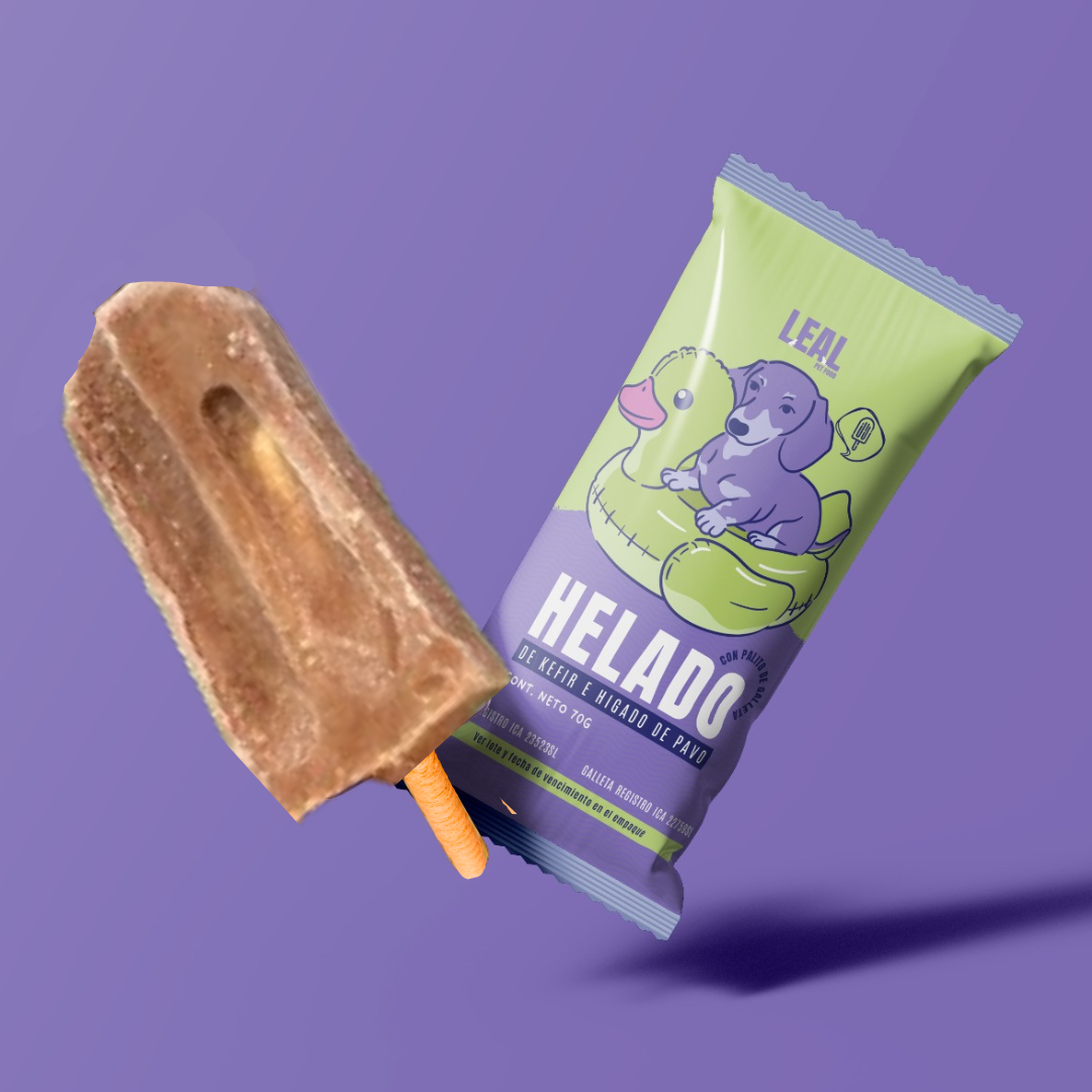 Helado de kéfir e hígado de pavo (70g)